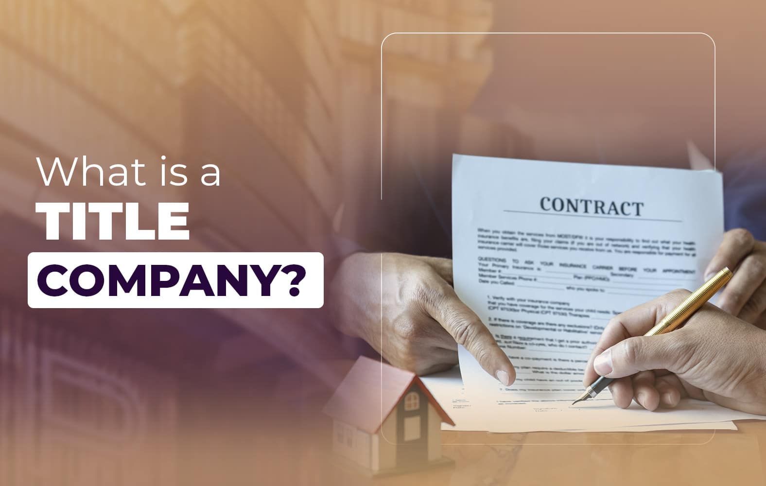 Do you know what the work of a title company is?